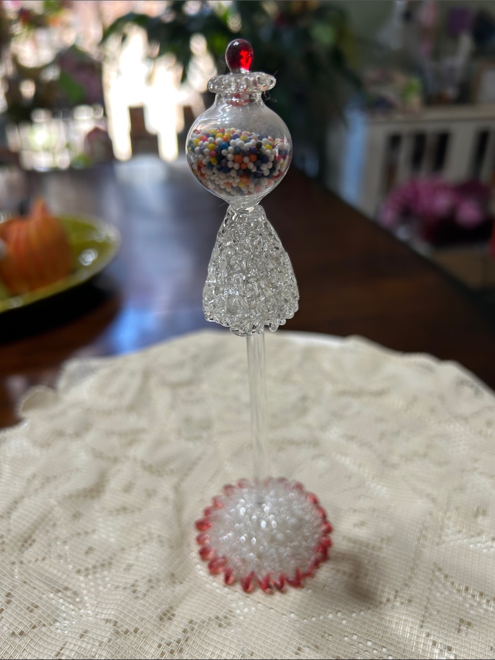 Hand-Blown Miniature Gumball Machine Created by American Glass Craft - Picture 3 of 9